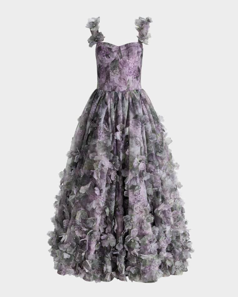 Calissa Floral Ball Gown by ALICE+OLIVIA