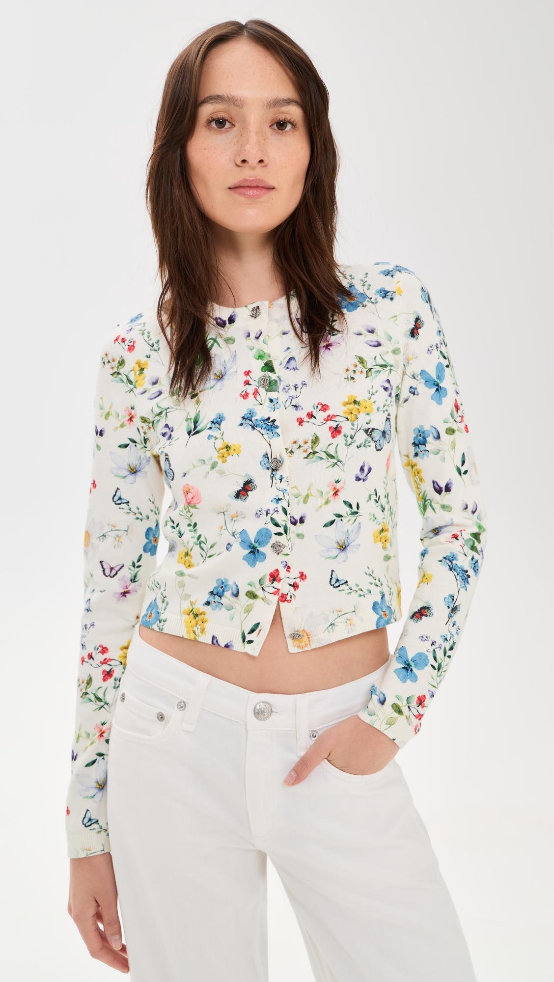 Carson Printed Cardigan by ALICE+OLIVIA
