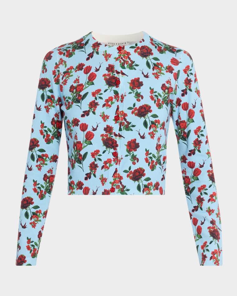 Carson Printed Cardigan by ALICE+OLIVIA