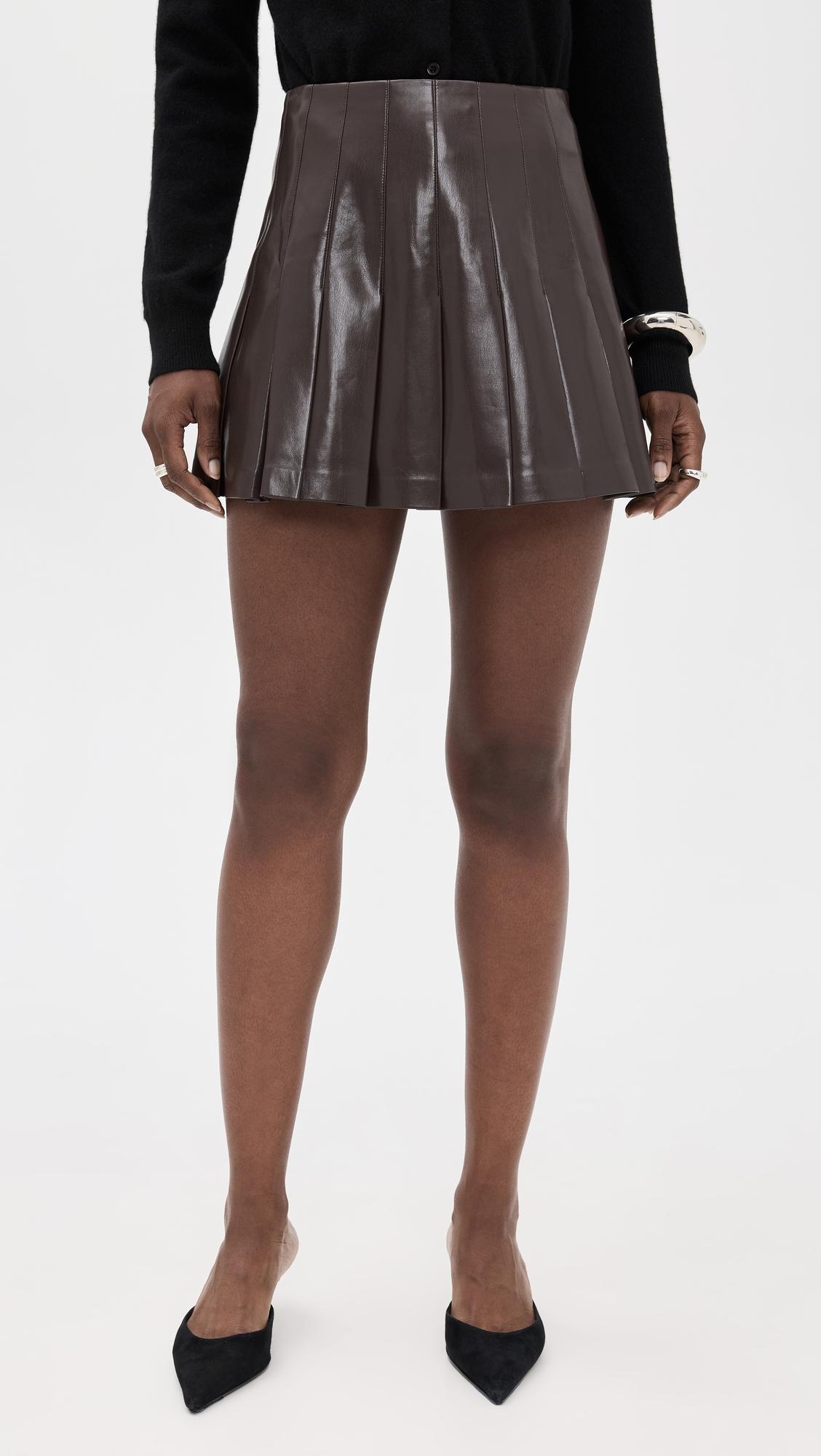 Carter Faux Leather Mini Skirt by ALICE+OLIVIA