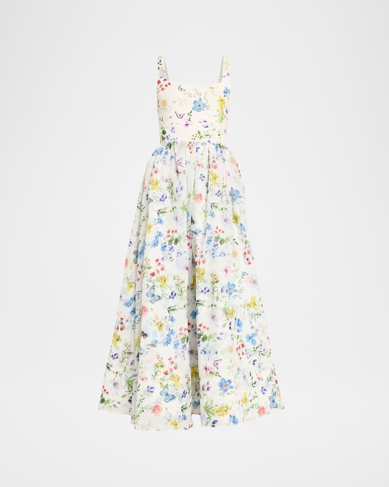 Chara Square-Neck Maxi Dress by ALICE+OLIVIA