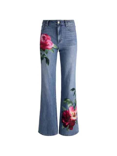 Chic floral full-length jeans by ALICE+OLIVIA