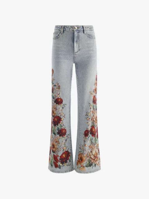 Chic high-rise floral-print jeans by ALICE+OLIVIA