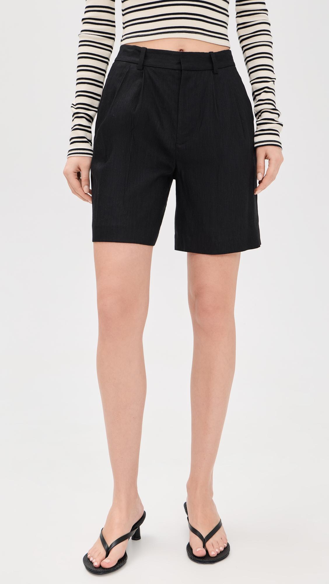 Conry Relaxed Long Pleated Bermuda Shorts by ALICE+OLIVIA