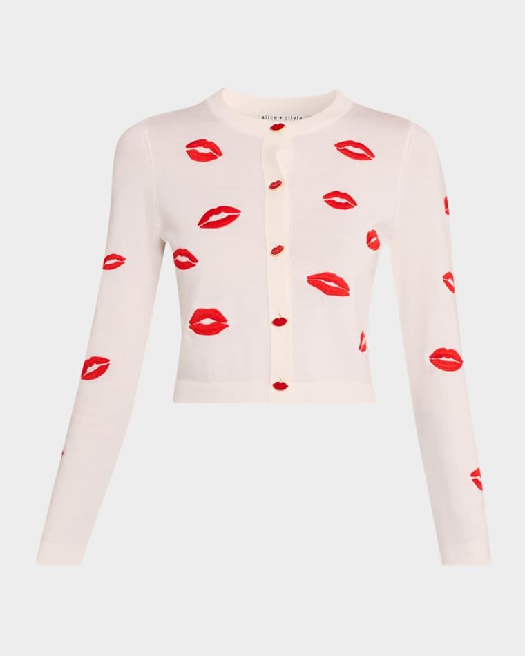 Daroda Lip Cardigan by ALICE+OLIVIA