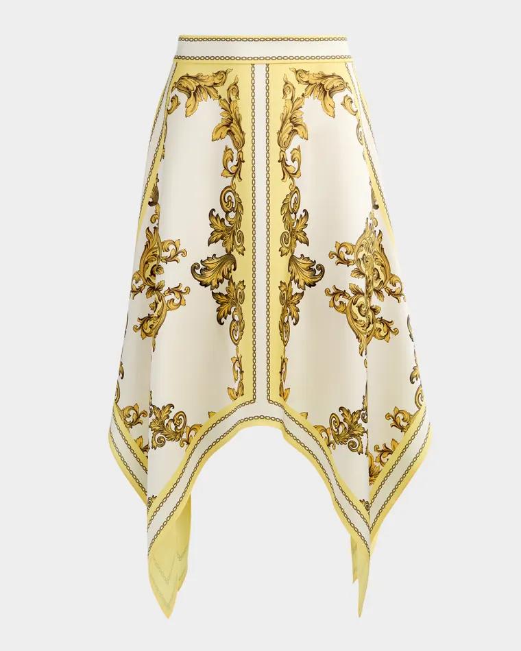 Davina Handkerchief Midi Skirt by ALICE+OLIVIA