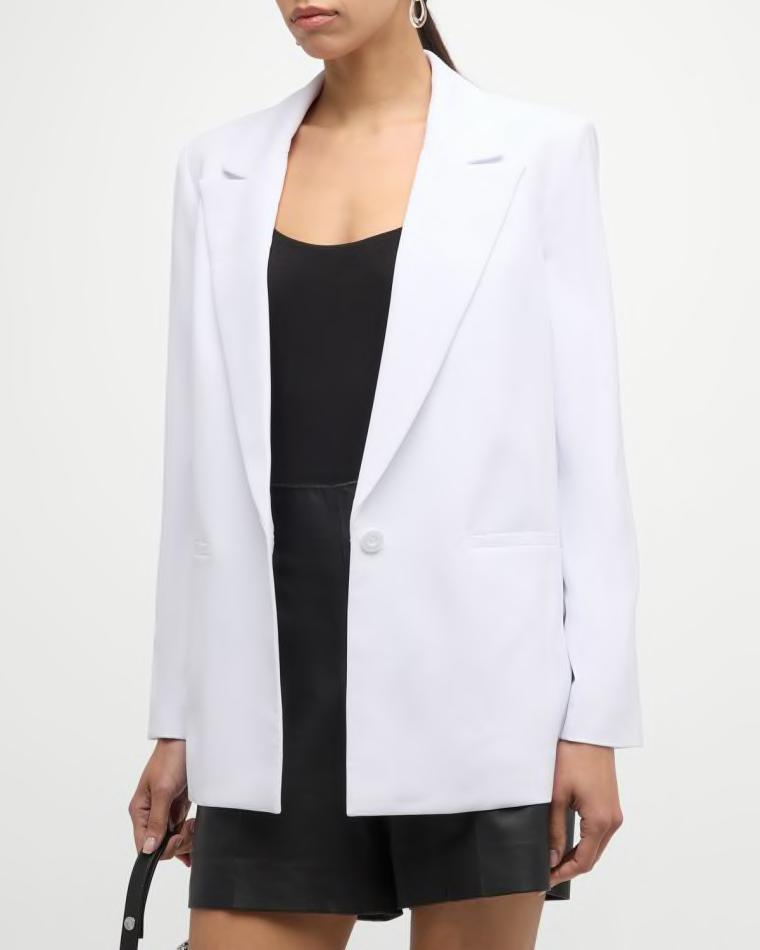 Denny Notch-Collar Boyfriend Blazer by ALICE+OLIVIA