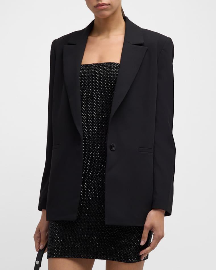 Denny Notch-Collar Boyfriend Blazer by ALICE+OLIVIA