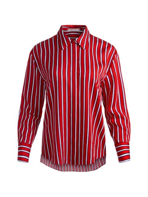 Dimitra striped oversized shirt by ALICE+OLIVIA