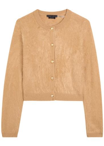 Dollie brushed cashmere-blend cardigan by ALICE+OLIVIA