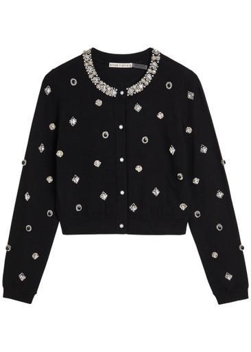 Dollie embellished stretch-wool cardigan by ALICE+OLIVIA