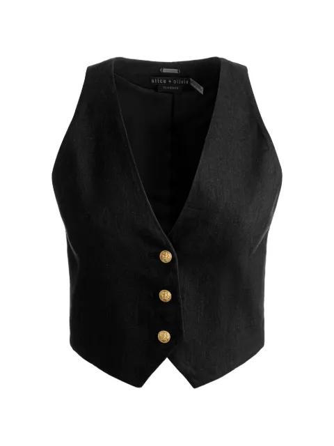 Donna button-fastening waistcoat by ALICE+OLIVIA
