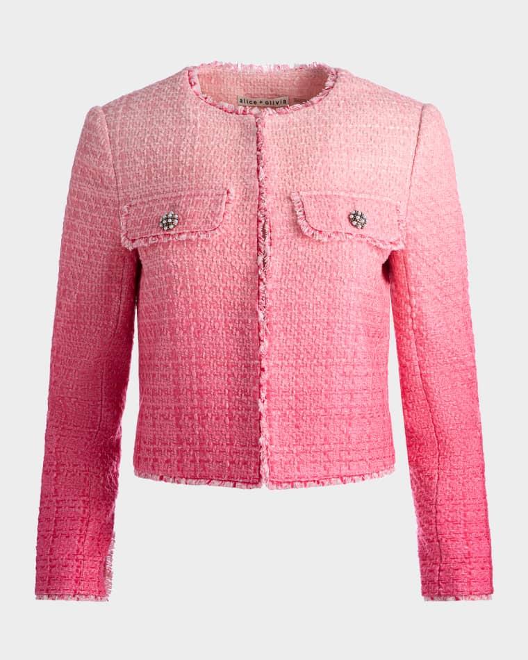 Dumont Embellished Tweed Jacket by ALICE+OLIVIA