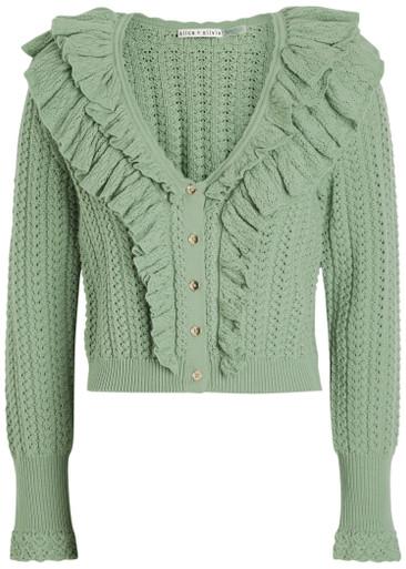 Eileen ruffled wool cardigan by ALICE+OLIVIA