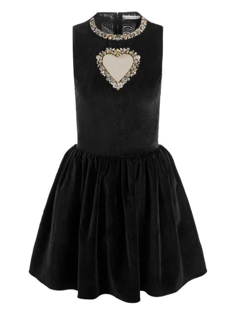 Ella embellished-heart mini dress by ALICE+OLIVIA