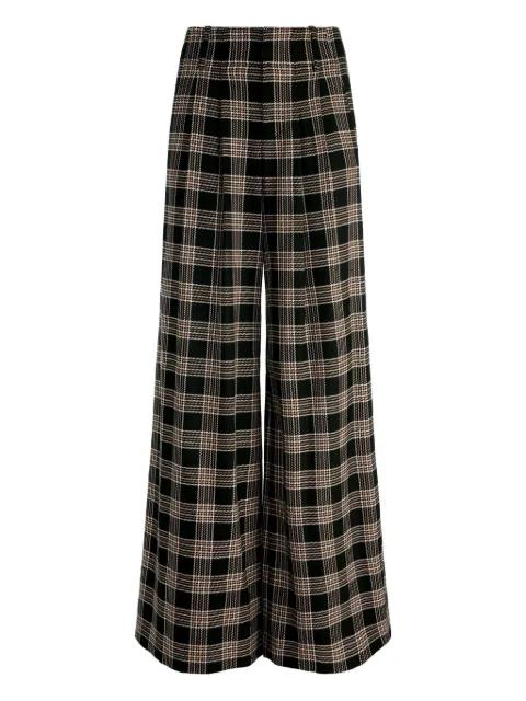 Eloise pleated check trousers by ALICE+OLIVIA