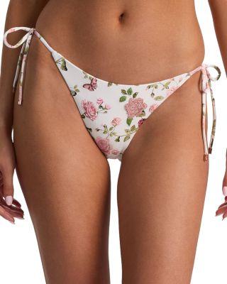 Embroidered Side Tie Bikini Bottom by ALICE+OLIVIA