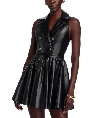 Emmy Faux Leather Mini Dress by ALICE+OLIVIA