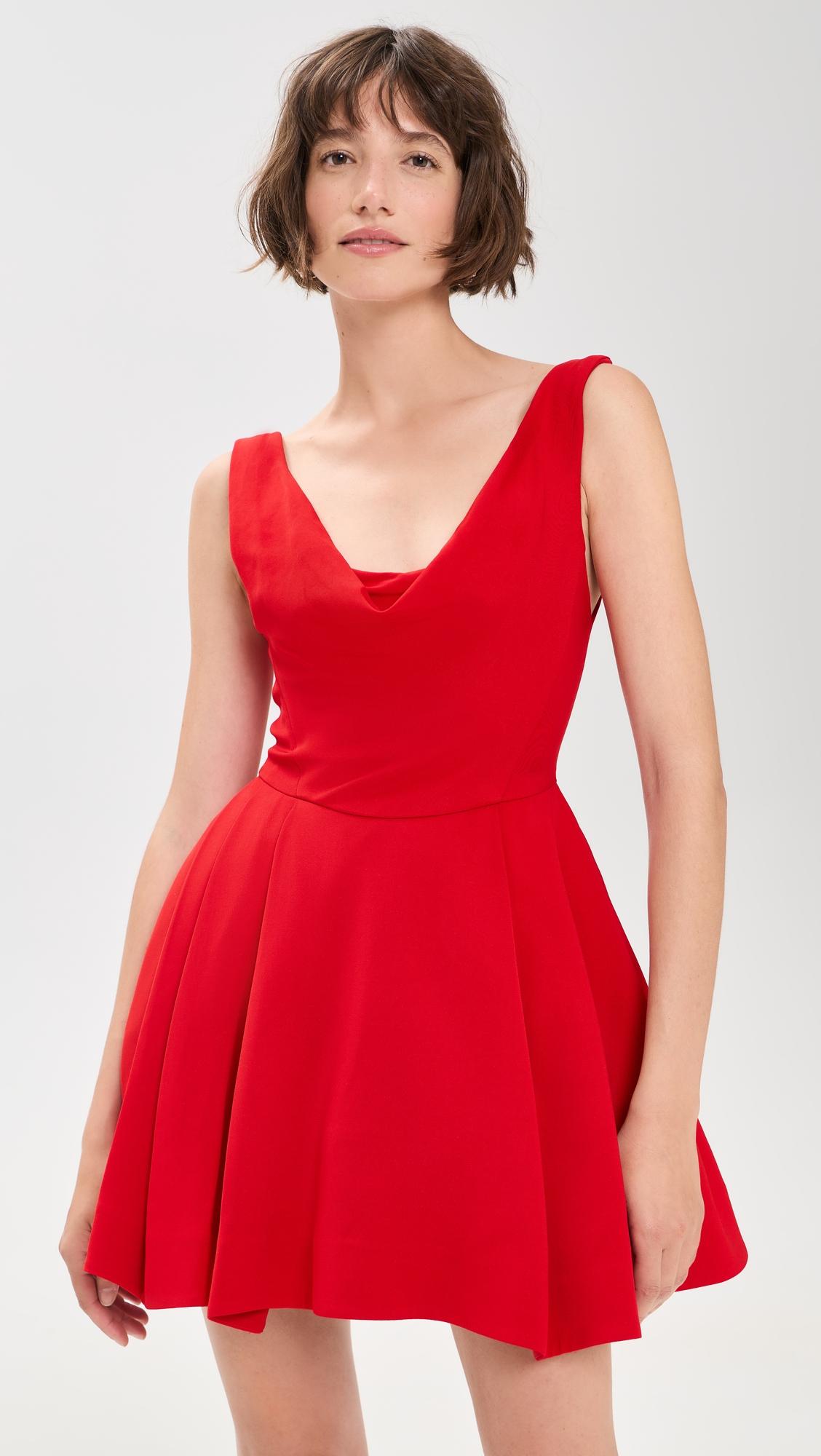 Estrella Draped Flare Mini Dress by ALICE+OLIVIA