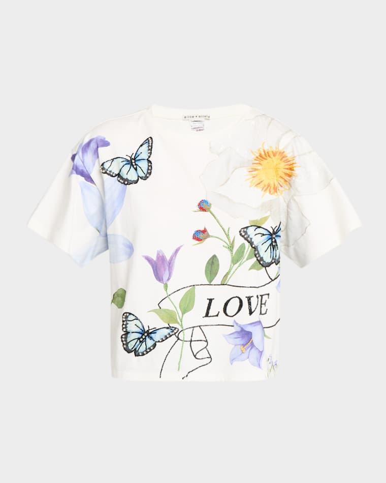 Evan Embellished Short-Sleeve T-Shirt by ALICE+OLIVIA