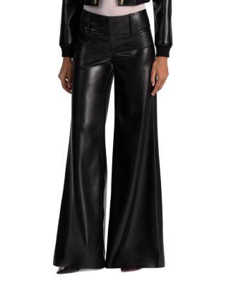 Faux Leather Wide Leg Pants by ALICE+OLIVIA