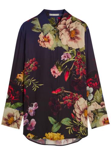 Finley floral-print satin shirt by ALICE+OLIVIA