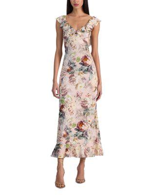 Gemma Ruffled Midi Dress by ALICE+OLIVIA