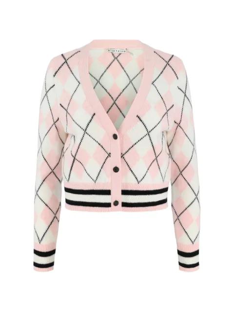 Grace argyle-knit cardigan by ALICE+OLIVIA