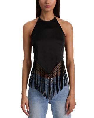 Greta Halter Tie Back Top by ALICE+OLIVIA