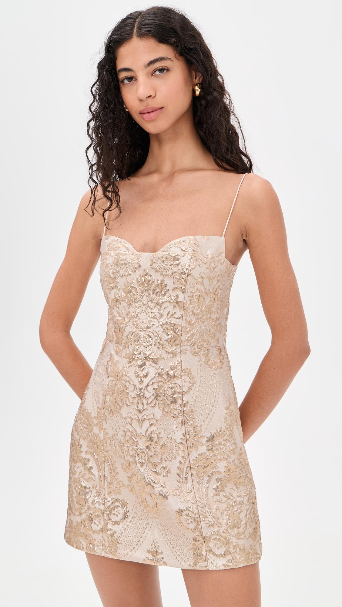 Hallie Peekaboo Bust Lantern Mini Dress by ALICE+OLIVIA