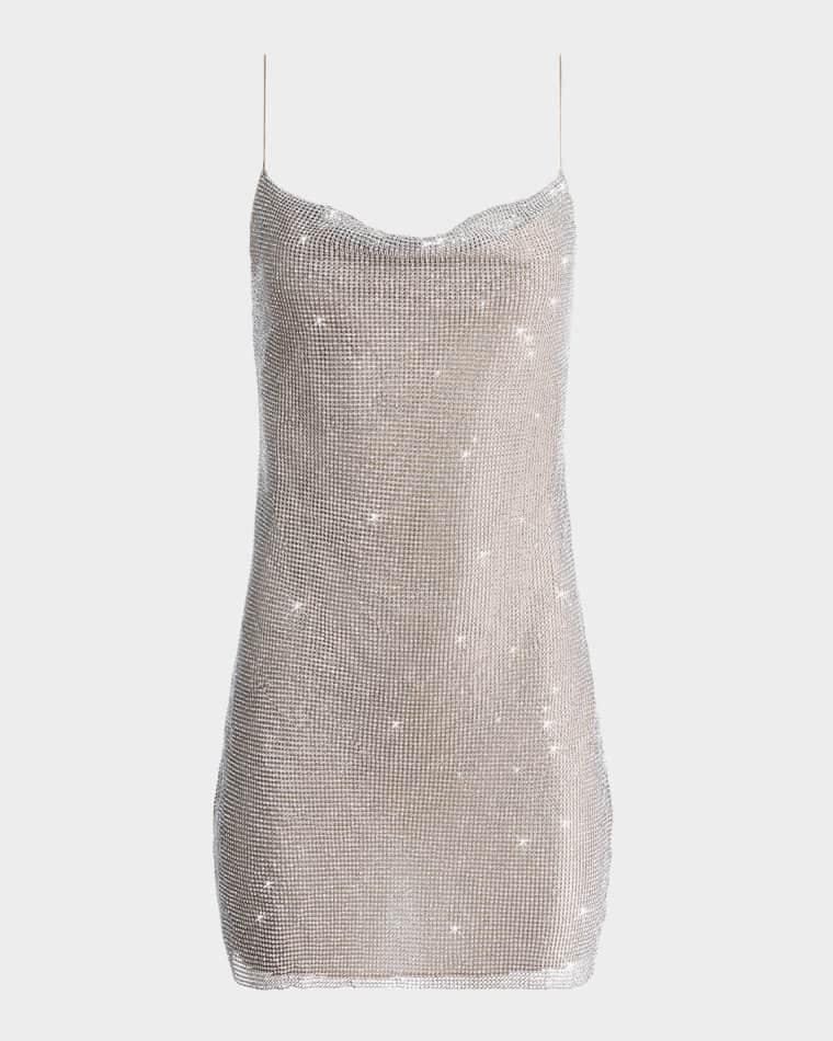Harmony Crystal Chainmail Slip Dress by ALICE+OLIVIA