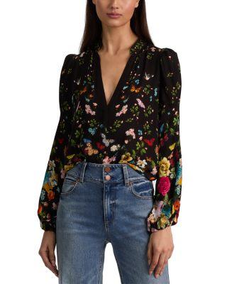 Helen Blouson Sleeve Blouse by ALICE+OLIVIA