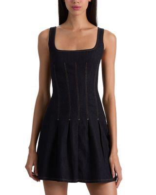 Hollis Flared Denim Dress by ALICE+OLIVIA