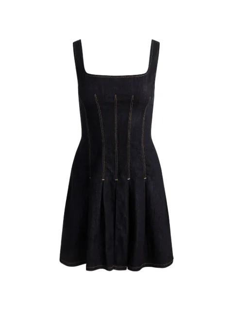 Hollis flared denim mini dress by ALICE+OLIVIA