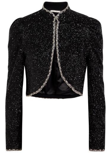Ilaria embellished crepe cropped jacket by ALICE+OLIVIA
