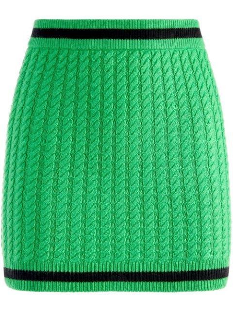 Ingrid cable-knit mini skirt by ALICE+OLIVIA