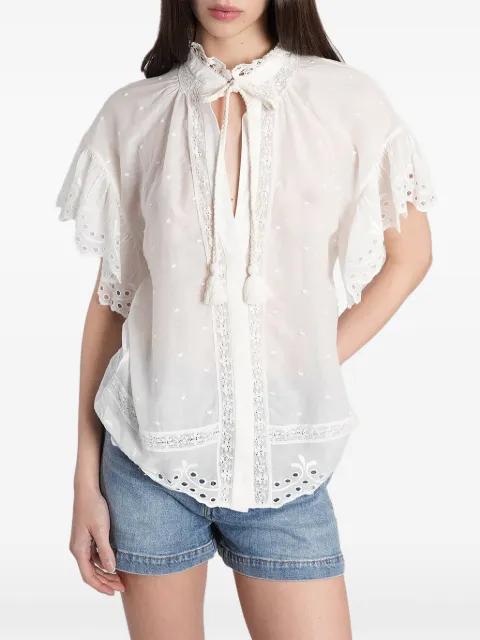 JULIUS broderie-anglaise ruffled blouse by ALICE+OLIVIA