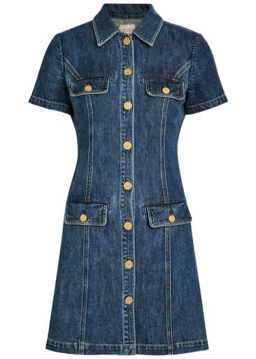 Jamie collared denim mini shirt dress by ALICE+OLIVIA