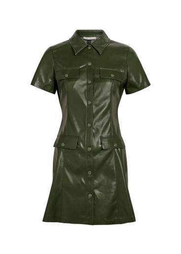 Jamie faux leather mini shirt dress by ALICE+OLIVIA