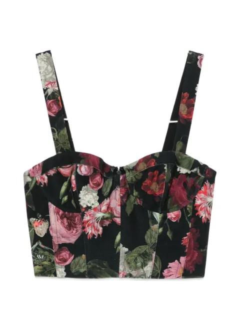 Jeanna floral-print cropped top by ALICE+OLIVIA