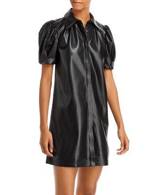 Jem Vegan Leather Mini Shift Dress by ALICE+OLIVIA