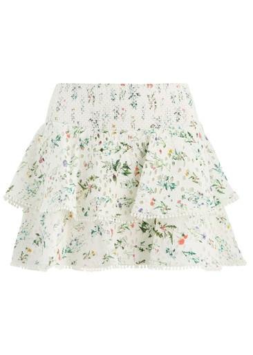 Joey floral-print cotton mini skirt by ALICE+OLIVIA