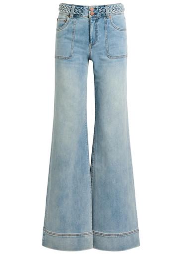 Juno braided wide-leg jeans by ALICE+OLIVIA