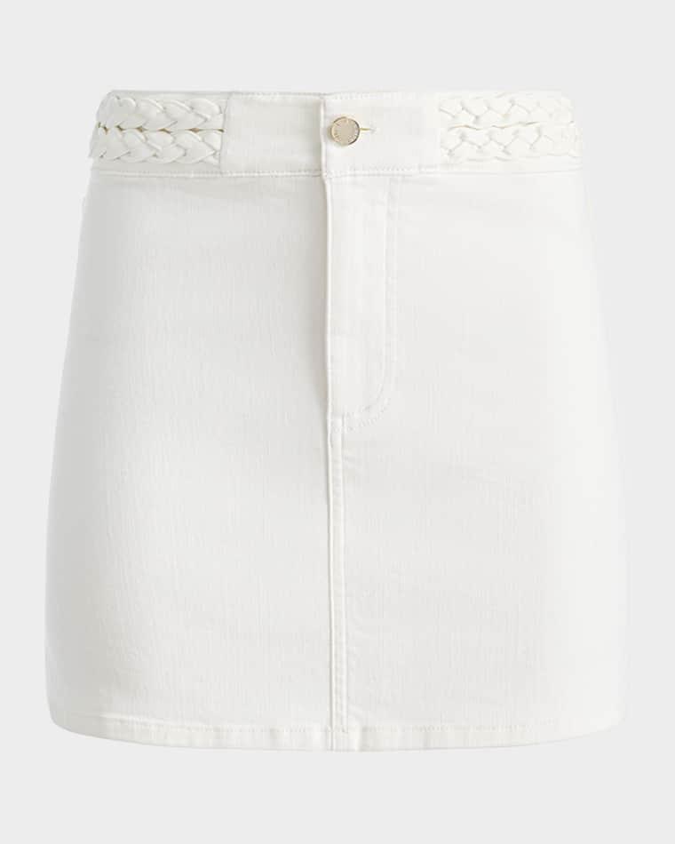 Kari Braided Waistband Mini Skirt by ALICE+OLIVIA
