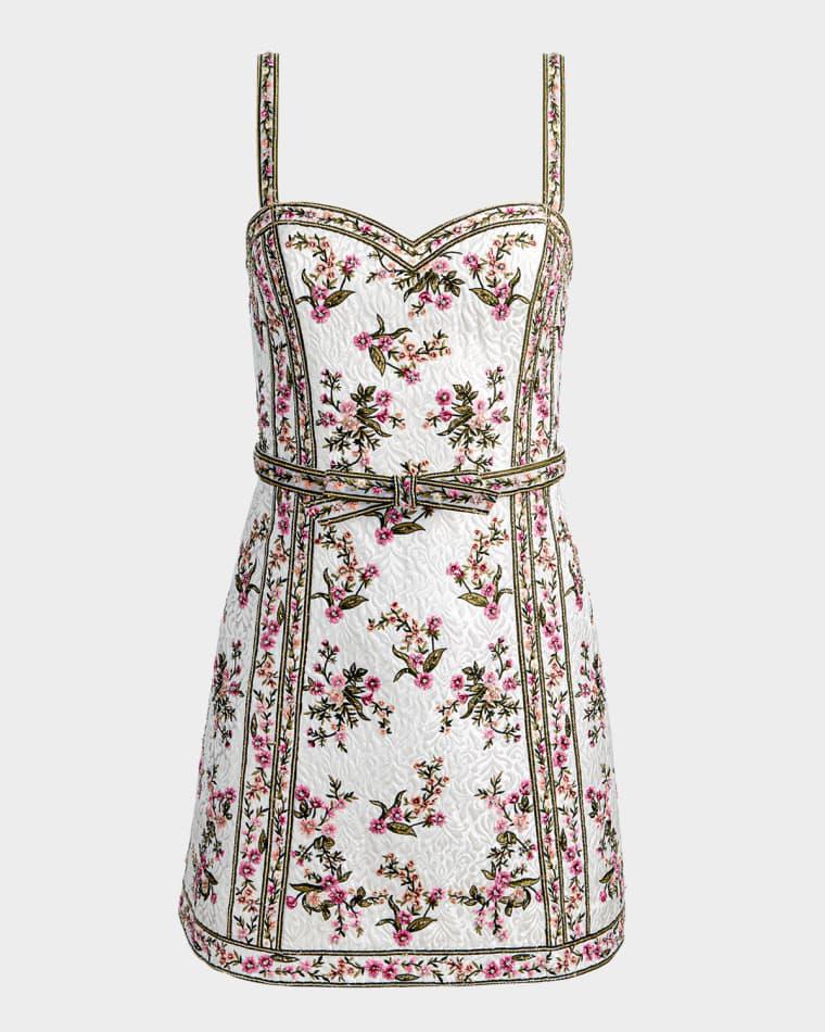 Katia Embroidered Jacquard Mini Dress by ALICE+OLIVIA