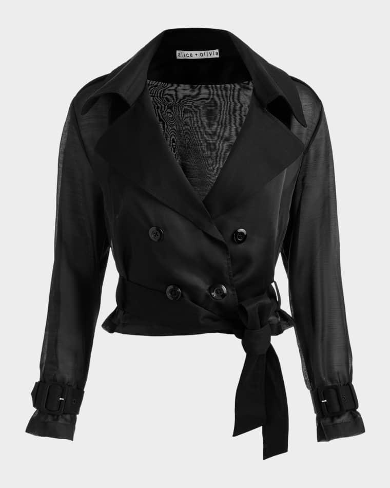 Keith Sheer Cropped Trench Coat by ALICE+OLIVIA