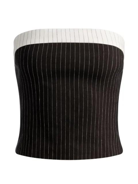Kelly pinstripe-pattern strapless top by ALICE+OLIVIA