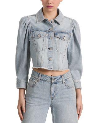 Lana Puff Sleeve Denim Jacket by ALICE+OLIVIA