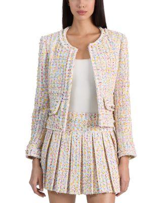 Landon Cropped Tweed Jacket by ALICE+OLIVIA