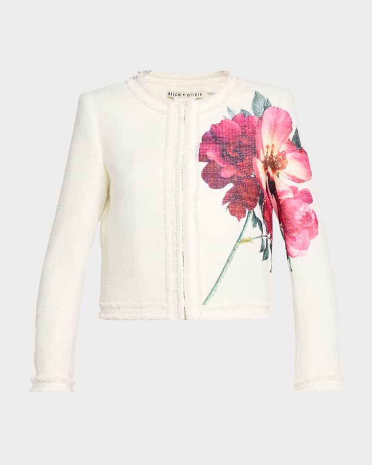 Landon Floral Tweed Jacket by ALICE+OLIVIA